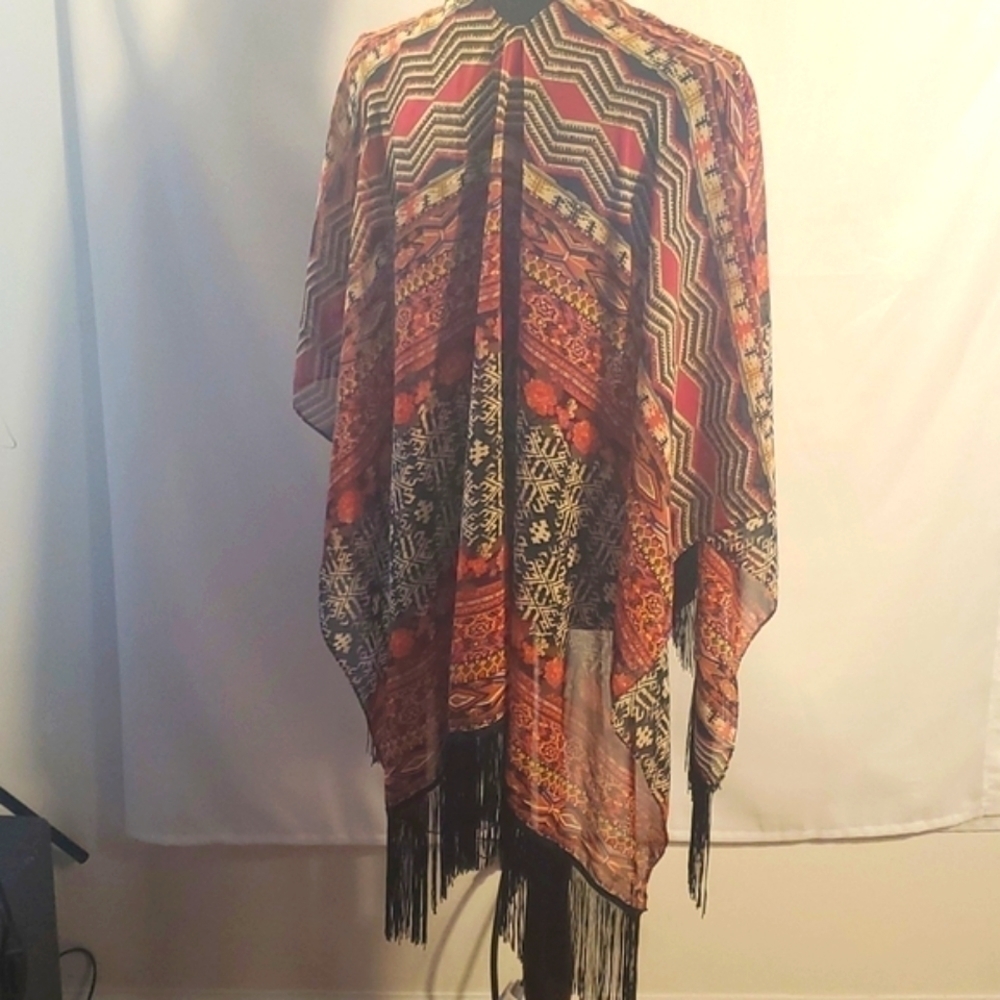 New with Tags Dress Barn Boho✨✨ Kimono Scarf Wrap One size fits Most - Picture 3 of 11